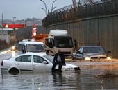 بالصور.. الشوارع الفلسطينية تغرق بسبب مياه الأمطار الغزيرة 