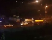 "صحافة المواطن".. تصادم مقطورتى نقل ثقيل على طريق الأتوستراد بالمعادى