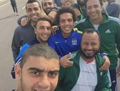 "سيلفى" فريق الاتحاد السكندرى على الصحراوى بعد حل أزمة الأتوبيس