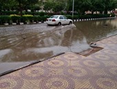 صحافة المواطن.. بالصور.. مياه الأمطار تغرق كليتى تجارة وآداب المنصورة