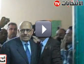 اليوم السابع ترصد بالفيديو البرادعى اثناء الادلاء بصوته