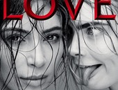 صور "مثيرة" تجمع كيم كاردشيان وكارا دولافينى على غلاف "love"