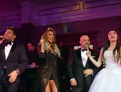مايا دياب وشيرين وحماقى وإيهاب توفيق فى زفاف الموزع الفنى "توما"