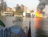 بالفيديو.. اللحظات الأولى لحريق عوامة سياحية قرب ميدان الكيت كات