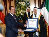 أمير الكويت يقلد السيسى قلادة "مبارك الكبير" أرفع وسام كويتى