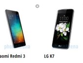 أيهما أقوى.. تعرف على أبرز الفروق بين هاتف LG K7 وRedmi 3