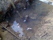 كسر ماسورة مياه بطريق القبارى السريع غرب مدينة الإسكندرية