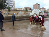 رئيس مدينة دسوق بكفر الشيخ يتابع أعمال شفط مياه الأمطار من الشوارع
