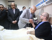 بالصور.. رئيس مجلس النواب يصل مستشفى الشرطة بالعجوزة لزيارة مصابى العمليات الإرهابية