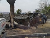 ننشر الصور الأولى لسيارة رجل الأعمال محمد الرواس بعد وفاته فى حادث الكورنيش