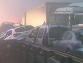 بالصور..مصرع 4 أشخاص فى حادث تصادم 70 مركبة بأحد الطرق السريعة بسلوفينيا