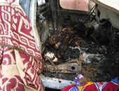 ننشر صور حادث استشهاد عقيد شرطة ومجند برصاص إرهابيين فى أبو النمرس