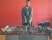 ضبط ورشة أسلحة داخل منزل عاطل شمال بنى سويف