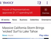 "Yahoo - News, Sports and more"  يعرض الأخبار المحلية ومقالات"ياهو"