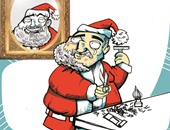 بابا نويل فى كاريكاتير "اليوم السابع"