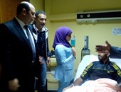 بالصور.. الصقر وسليمان وعرابى فى زيارة القيصر ومتولى بـ"المستشفى"