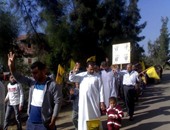 عشرات الإخوان يتظاهرون بكفر الشيخ