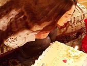 بالصور.. شيريهان تطفئ شمعة عيد ميلادها الـ50