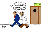 شائعات وفاة مبارك فى كاريكاتير "اليوم السابع"