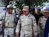 بالصور.. قائد المنطقة العسكرية يتفقد العملية الانتخابية فى شبرا الخيمة