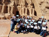 بالصور.. طلاب فنون جميلة بالإسكندرية يشاركون فى حملة "متحدون مع التراث"