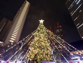 بالصور.. أضواء وألوان شجرة عيد الميلاد تُزين عواصم العالم
