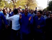 بالصور.. عمال الألمونيوم بنجع حمادى يعتصمون لإقالة رئيس الشركة 