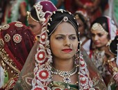 بالصور..حفل زفاف جماعى لـ 151 عروس هندية يتيمة
