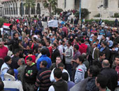 متظاهرو القائد إبراهيم يحتفلون باقتراب موعد افتتاح قناة السويس الجديدة