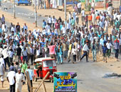 مظاهرة تأييد شعبية من مواطنى السودان لمشاركة بلادهم فى "عاصفة الحزم"