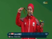 نجوم الفن والرياضة يهنئون سارة سمير ببرونزية الأثقال فى الأولمبياد