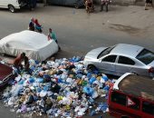 تراكم القمامة فى شارع إسكندر إبراهيم فى محافظة الإسكندرية
