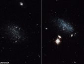 تلسكوب هابل الفضائى يرصد اندماج مجرات كونية صغيرة الحجم مع مجرة عملاقة