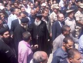 محافظ بنى سويف يتقدم الجنازة العسكرية للشهيد عماد ممدوح حنا