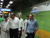 بالصور.. جولة مفاجئة لمدير شرطة النقل بمحطات مترو الأنفاق والسكة الحديد
