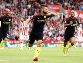بالفيديو.. أجويرو يصدم ستوك بهدفين فى 9 دقائق بالشوط الأول