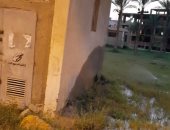 نشوع مياه فى إحدى غرف الكهرباء فى الحى الخامس بمدينة العبور