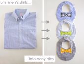 5 أفكار مبتكرة لاستخدام قميص زوجك القديم.. ليكى ولطفلك وبيتك