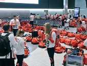 بالصور.. شنط البعثة البريطانية العائدة من الأولمبياد تثير أزمة بمطار هيثرو