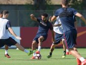 بالصور.. محمد صلاح يشارك فى تدريبات روما قبل مواجهة كاليارى