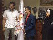 بالصور.. محمد إيهاب خلال تكريمه بالزمالك: سعد سمير صديق مدرسة وحفنى الأفضل