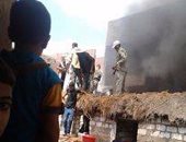 بالصور.. أهالى "أبو دراز" يسيطرون على حريق بمخبز فى كفر الشيخ