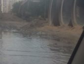 طفح مياه المجارى بشارع النبوى المهندس فى حى المنتزه بالإسكندرية