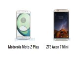 بالمواصفات.. أبرز الفروق بين هاتفى Moto Z Play وZTE Axon 7 Mini
