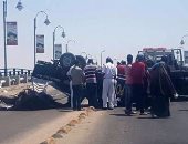 إصابة 4 أشخاص فى حادث انقلاب سيارة ملاكى بصحراوى البحيرة
