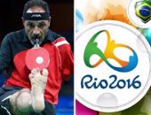 أسطورة الأولمبياد.. "حمدتو" يقهر الإعاقة.. يلعب تنس الطاولة بـ"فمه".. قطار يلتهم ذراعيه فى العاشرة من عمره.. وإطلاق اسمه على الصالة الرياضية برأس البر