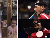 بالصور.."اليوم السابع" فى منزل إبراهيم حمدتو أسطورة التنس بمصر وحديث العالم.. البطل مبتور الذراعين ويجيد اللعب ممسكا المضرب بأسنانه..زوجته: يواجه أزمة فى تناول الطعام بعد كل بطولة بسبب ألم أسنانه