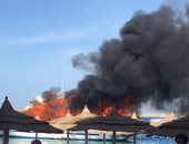 مواطن يشارك "اليوم السابع" صور حريق يخت الغردقة