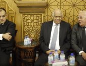 رئيس "دعم مصر" وأحمد سعد الدين ومحافظ بور سعيد فى عزاء والد أحمد سمير