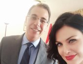 دارين حداد تنشر صورة لها برفقة السفير المصرى الجديد فى تونس